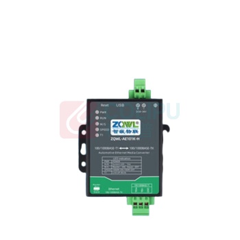 智嵌物联 百兆车载以太网转换器 ZQWL-AE101B-L-M12 M12航空插头+罗森伯格H-MTD