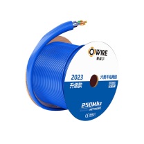 奥威尔 OWIRE 六类4对单屏蔽网线 SSKJ-C6-68BL 0.58mm加粗线径 305米 (蓝色)