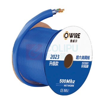 奥威尔 OWIRE 超六类4对非屏蔽网线 SSKJ-C6A-68BL 0.58mm加粗线径 305米 (蓝色)