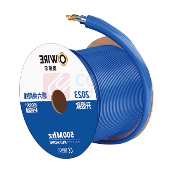 奥威尔 OWIRE 超六类4对非屏蔽网线 SSKJ-C6A-68BL 0.58mm加粗线径 305米 (蓝色)