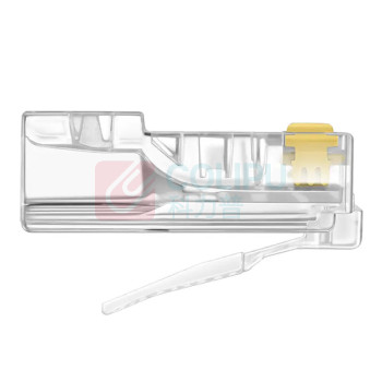三堡 超五类网络水晶头 100个盒装 RJ45电脑网线接头 CAT5e工程级非屏蔽铜片全镀金8P8C网络线缆接头