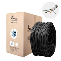 酷比客 L-CUBIC 六类纯铜双层屏蔽网线成箱网线 LCLN6RRSSBK-305M 305米/箱 (黑色)