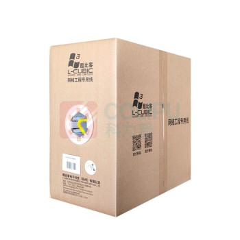 酷比客 L-CUBIC 超五类纯铜成箱网线 LCLN5EYW-305M 305米 (黄色)