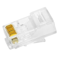 酷比客 L-CUBIC 五类镀金水晶头 LCLNC5PLUG-3U 100个/盒 (透明色) 透明色