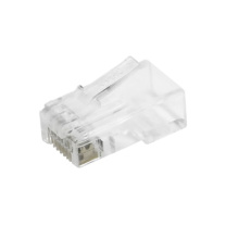 酷比客 L-CUBIC 六类镀金水晶头 LCLNC6PLUG-3U 100个/盒 (透明色) 透明色