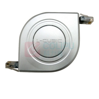 酷比客 L-CUBIC 六类伸缩网线 LCCPLA-MS50SV 5米 (银色)