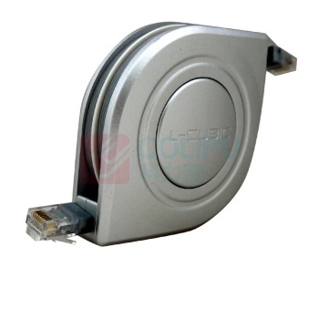 酷比客 L-CUBIC 六类伸缩网线 LCCPLA-MS50SV 5米 (银色)
