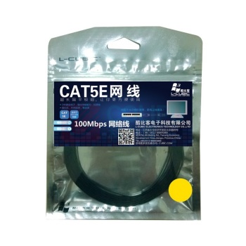 酷比客 L-CUBIC 超五类扁平网络线 LCLN5ESBBK-5M 5米 (黑色)
