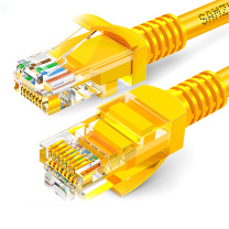 山泽 SAMZHE 超五类网线 CAT5e类高速千兆网线 黄色 YL-505 5米