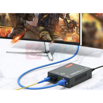 netLINK 千兆单模单纤光电转换器 光纤收发器 htb-4100ab SC接口内置电源20km一对 