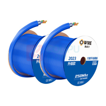 奥威尔 OWIRE 六类4对单屏蔽网线 SSKJ-C6-68BL 0.58mm加粗线径 305.00 米/卷 (蓝色)
