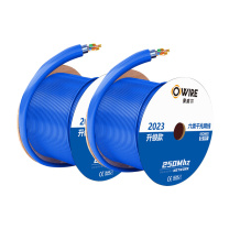 奥威尔 OWIRE 六类4对单屏蔽网线 SSKJ-C6-68BL 0.58mm加粗线径 305.00 米/卷 (蓝色)