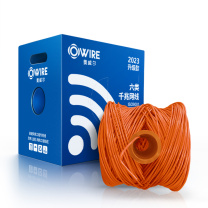 奥威尔 OWIRE 六类4对非屏蔽网线 SSKJ-C6-66BL 0.56mm加粗线径 305.00 米/箱 (橙色)