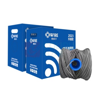 奥威尔 OWIRE 超五类非屏蔽网线 SSKJ-C5E-60BL 0.50mm加粗线径 305.00 米/箱 (灰色)