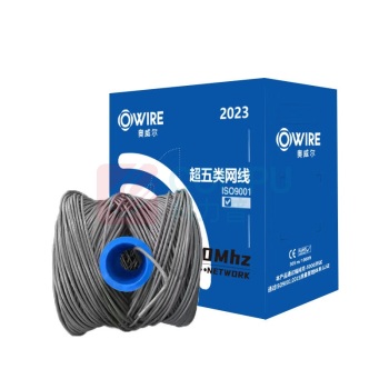 奥威尔 OWIRE 超五类非屏蔽网线 SSKJ-C5E-60BL 0.50mm加粗线径 305.00 米/箱 (灰色)
