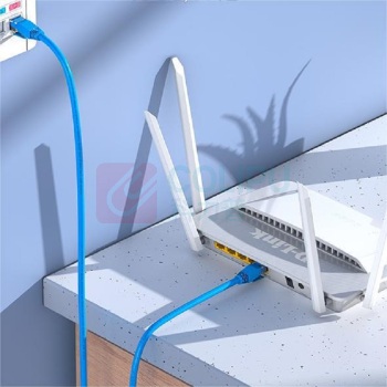 胜为 超五类网线 LC-2050C RJ45公对公 CAT5e百兆 阻燃清水蓝线材 26AWG 无氧铜5米/条 (蓝色)