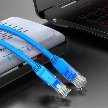 胜为 超五类网线 LC-2050C RJ45公对公 CAT5e百兆 阻燃清水蓝线材 26AWG 无氧铜5米/条 (蓝色)