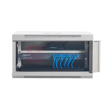 法力创 壁挂小墙柜机 15U 600宽450深800高 黑色钢化玻璃门