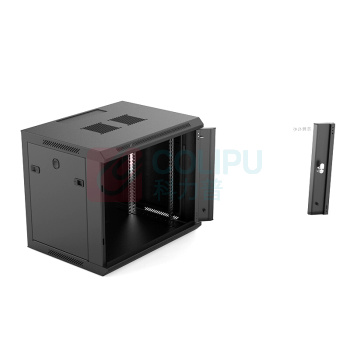 图腾 TOTEN 网络机柜 W26409 壁挂式 9U0.5米 另加 托盘*1块 (黑色)