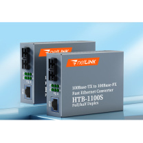 netLINK 光纤收发器 HTB-1100S-25KM 百兆单模双纤, SC接口, 25KM