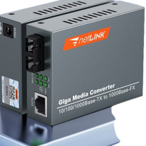 netLINK 千兆光纤收发器 HTB-GS-03 接口模式:RJ45 传输速度:1000Mbps带宽:千兆电压:5V 额定功率:5W