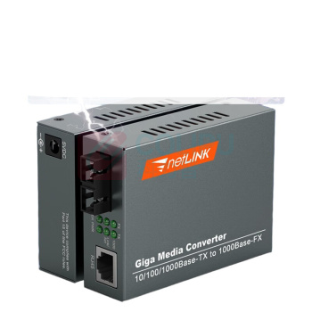 netLINK 千兆光纤收发器 HTB-GS-03 接口模式:RJ45 传输速度:1000Mbps带宽:千兆电压:5V 额定功率:5W