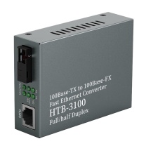 优科 百兆光纤收发器 HTB-3100A 接口模式:RJ45 额定功率:3W~5W传输速度:100Mbps带宽:百兆 电压:5V~12V