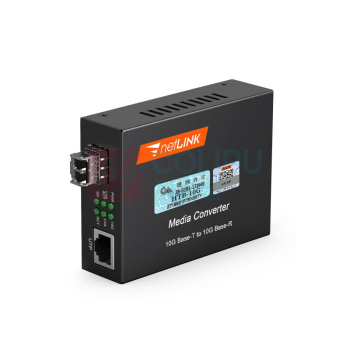 netLINK 万兆光纤收发器 多模双纤光电转换器850nm 300米工程电信 一台 HTB-10G-M/SFP+