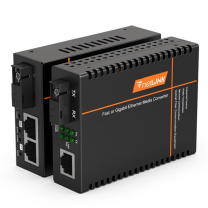 netLINK 千兆1光2电+1光1纤光纤收发器电信级1对 HTB-GS-03/2GE-10A+HTB-GS-03/10B