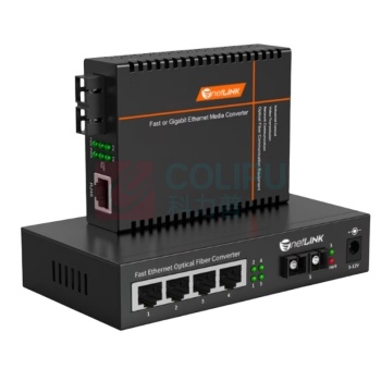 netLINK 千兆纤光纤收发器电信级1对 HTB-GS-03/4GE-100KM+HTB-GS-03/100KM
