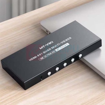 迈拓维矩 MTVIKI 不黑屏免驱动高清4K四进一出HDMI四画面视频分割器 MT-SW041C 