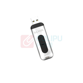 杰储 GCHUL 超高速固态闪存U盘 U100 深海系列 256GB (银色) USB3.2 单次5个起订