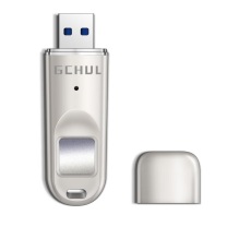 杰储 GCHUL 指纹加密U盘 U110 128GB (银色) USB3.0 单次5个起订