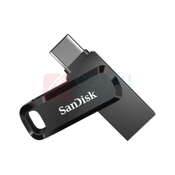 闪迪 SANDISK U盘 SDDDC3-128G-Z46P 128GB Type-C USB3.2 读速高达400MB/s (曜石黑) DDC3【双接口U盘】