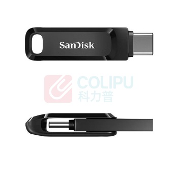 闪迪 SANDISK U盘 SDDDC3-128G-Z46P 128GB Type-C USB3.2 读速高达400MB/s (曜石黑) DDC3【双接口U盘】