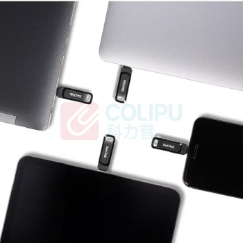 闪迪 SANDISK U盘 SDDDC3-128G-Z46P 128GB Type-C USB3.2 读速高达400MB/s (曜石黑) DDC3【双接口U盘】