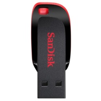 闪迪 SANDISK U盘 CZ50 64GB USB2.0 (黑红色)