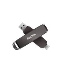 闪迪 SANDISK U盘 SDDDE1 256GB (黑色) 双接口(USB-A+C) USB 3.2 读速1000MB/s 写速900MB/s 软件加密 金属