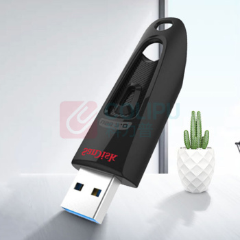闪迪 SanDisk 优盘 CZ48 USB3.0 128G (黑色)