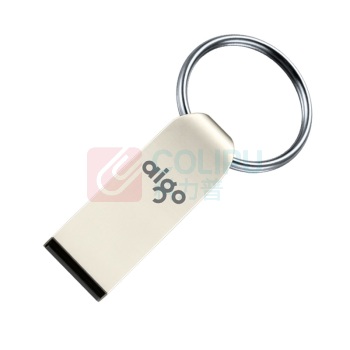 爱国者 aigo U盘 U268 8GB (银色) USB2.0 金属车载U盘