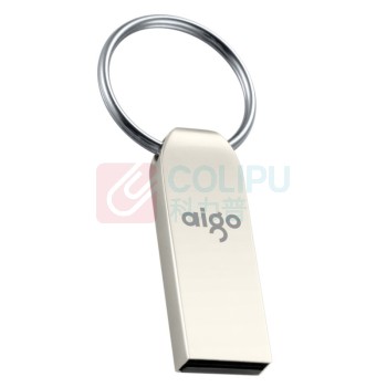 爱国者 aigo U盘 U268 8GB (银色) USB2.0 金属车载U盘