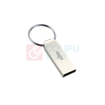 爱国者 aigo U盘 U268 8GB (银色) USB2.0 金属车载U盘