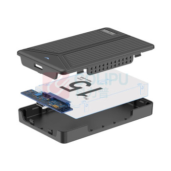 杰储 移动硬盘 T1000 5T (竖纹黑色) USB3.0 2.5英寸