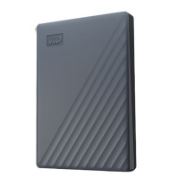 西部数据 WD 移动硬盘机械硬盘2.5英寸 My Passport随行版 2TB兼容type-c (灰) 手机笔记本电脑外接, 加密备份