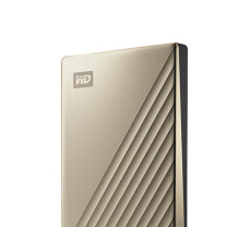 西部数据 WD 移动硬盘Ultra系列 WDBFTM0050BGD 5TB, 2.5英寸, 金, 机械硬盘, type-c, 大容量, 加密兼容Mac (金)