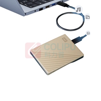 西部数据 WD 移动硬盘 机械硬盘,Ultra系列 WDBC3C0020BGD 2TB, 2.5英寸, 支持type-c, 兼容Mac, 大容量家庭存储 (金)
