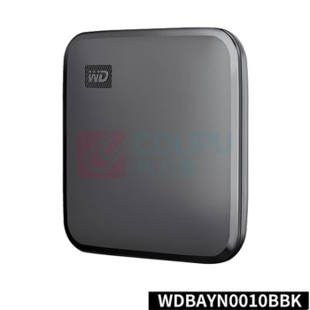 西部数据 WD 1T移动固态硬盘 WDBAYN0010BBK 64.51*64.51*8.63mm (黑色)