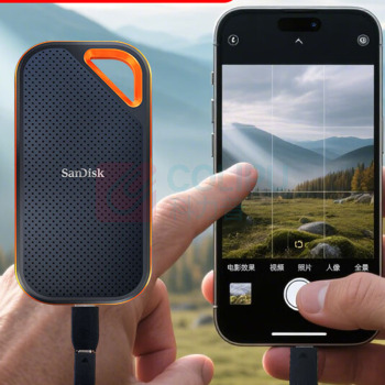 闪迪 SANDISK 移动固态硬盘 SDSSDE81-4T00-Z25 读速2000MB/s