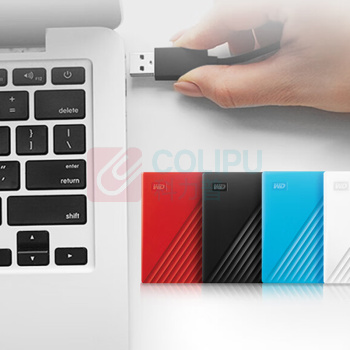西部数据 WD 移动硬盘 My Passport 2TB USB3.0 2.5英寸 白 机械硬盘 (白)