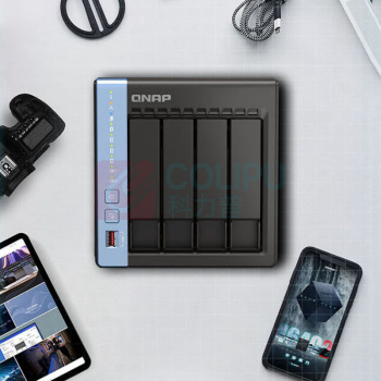 威联通 QNAP 网络存储服务器 TS-464C 内置双M.2插槽NAS (黑)